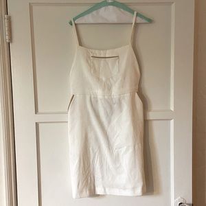 CAMP COLLECTION WHITE CORD OVERALL DRESS